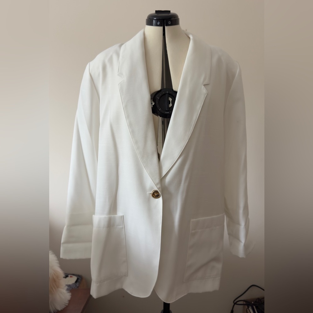 Requirements Elegant White Blazer